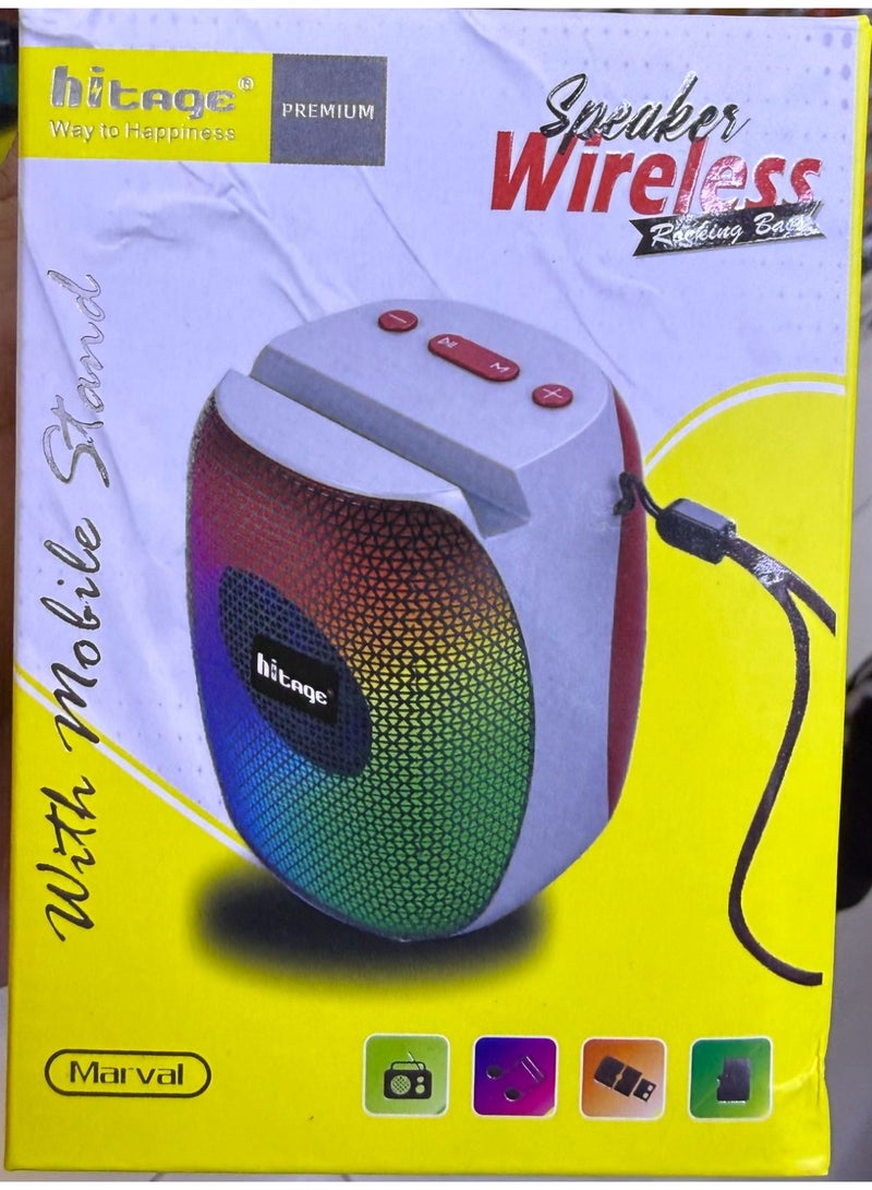 Hitage Premium Wireless Portable Mini Speaker with Mobile Stand, Clear Sound, Compact Design, Multi-Use for Travel & Daily Use - Image 3